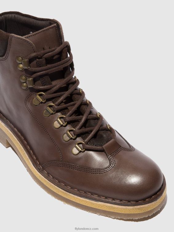 eko/olejový semiš (rostlinná) mocca Fly London muži šněrovací kotníkové boty reus075 2HX4R806