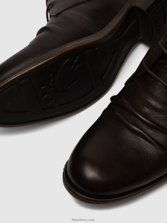 eko (rostlinná) mocca Fly London muži šněrovací kotníkové boty muro577 2HX4R814