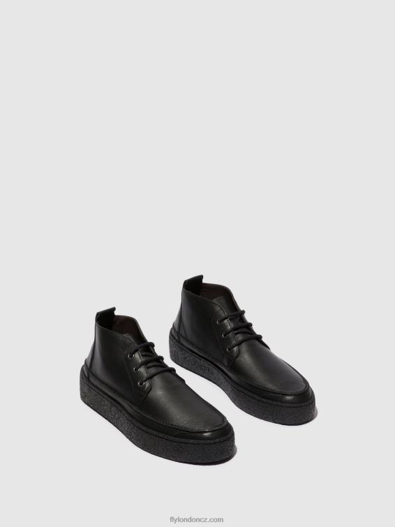Černá Fly London muži šněrovací kotníkové boty roly518 2HX4R799