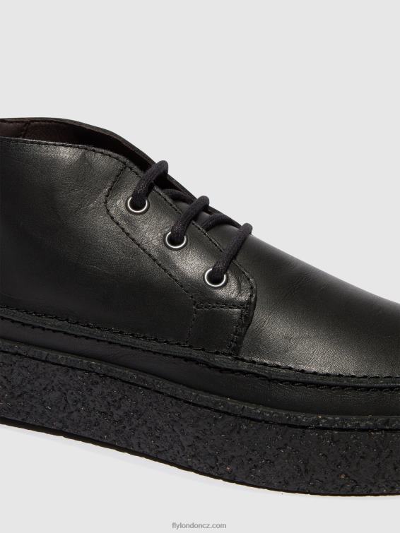 Černá Fly London muži šněrovací kotníkové boty roly518 2HX4R799