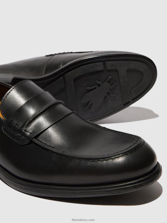 Černá Fly London muži mokasíny boty mebo956 2HX4R816
