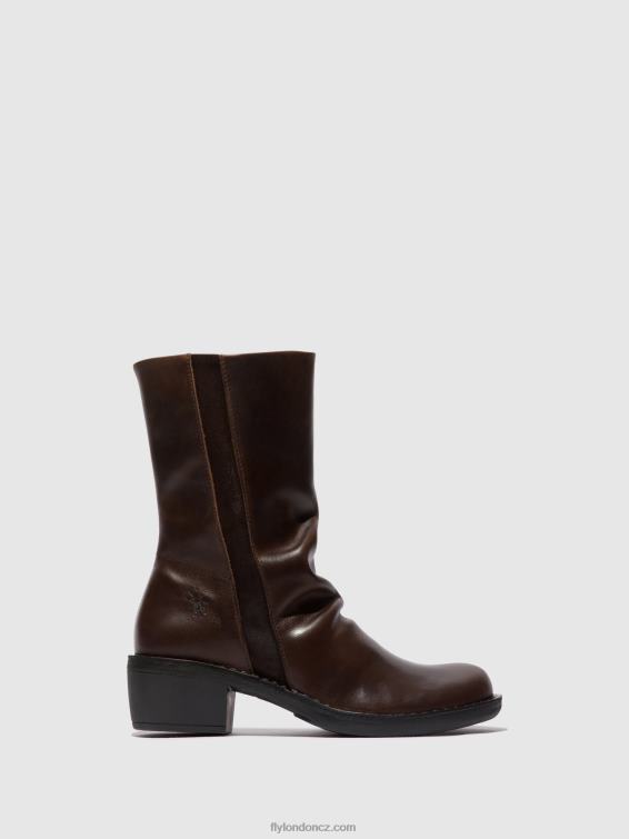 dk.hnědá/expresso Fly London ženy boty na zip mecy092 2HX4R301