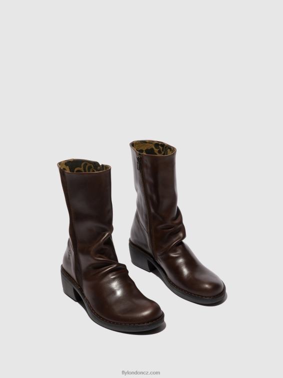 dk.hnědá/expresso Fly London ženy boty na zip mecy092 2HX4R301