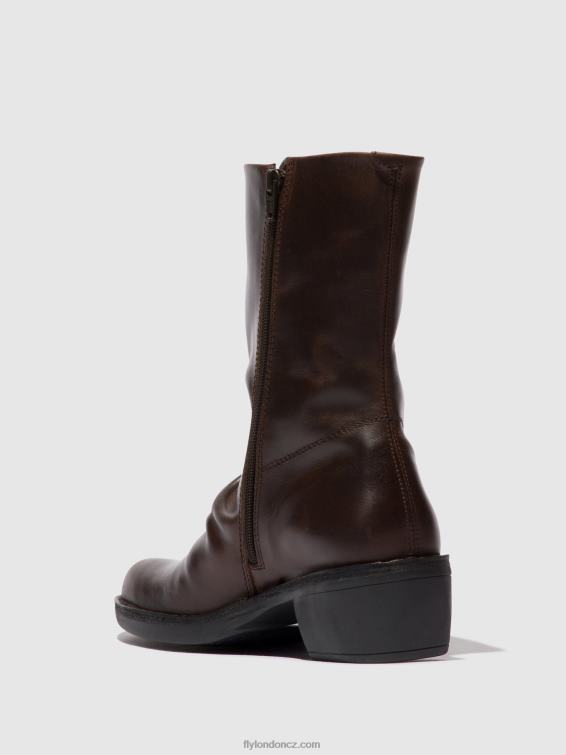 dk.hnědá/expresso Fly London ženy boty na zip mecy092 2HX4R301