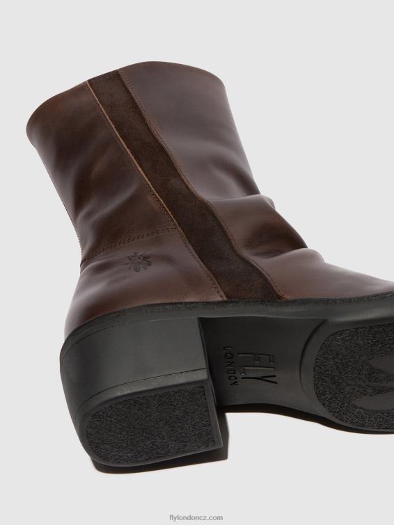 dk.hnědá/expresso Fly London ženy boty na zip mecy092 2HX4R301