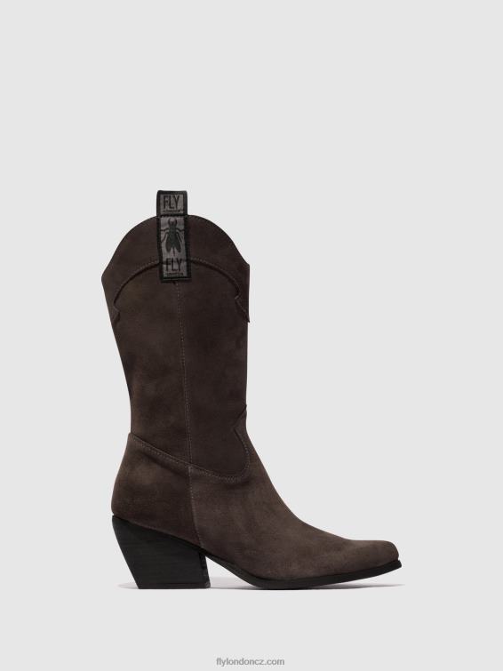 Šedá Fly London ženy boty na zip teke906 2HX4R294