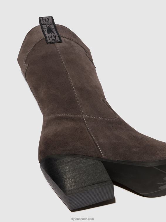 Šedá Fly London ženy boty na zip teke906 2HX4R294