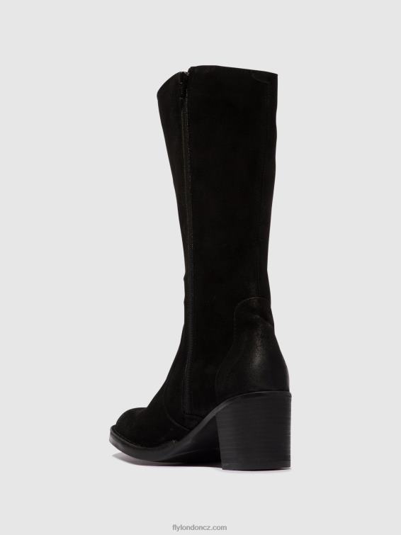 Černá Fly London ženy boty na zip balo096 2HX4R304
