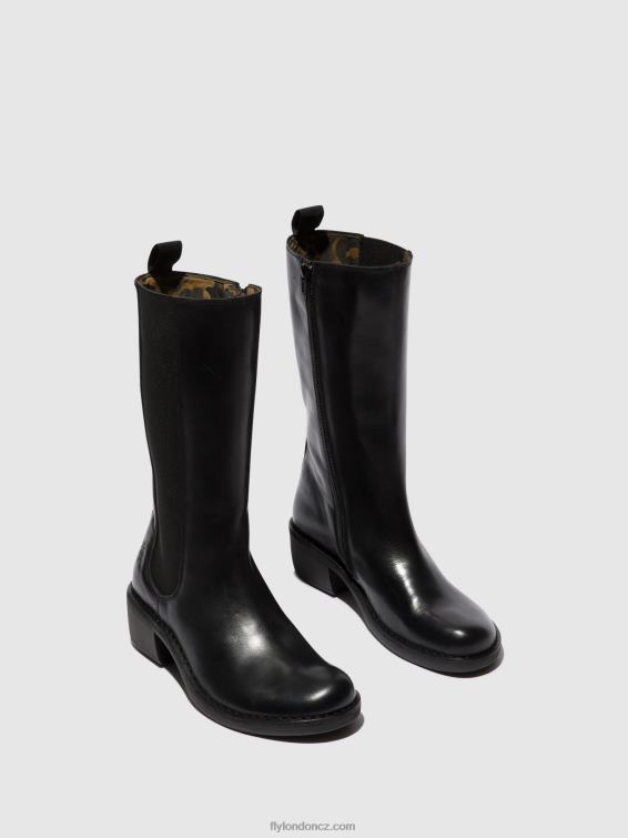 Černá Fly London ženy boty na zip mada081 2HX4R307