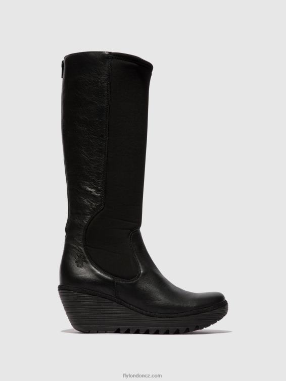 Černá Fly London ženy boty na zip yoja401 2HX4R295