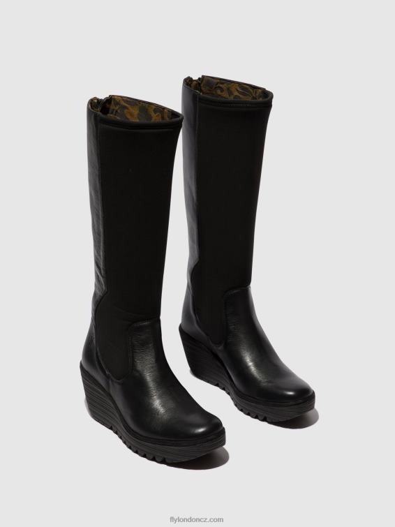 Černá Fly London ženy boty na zip yoja401 2HX4R295