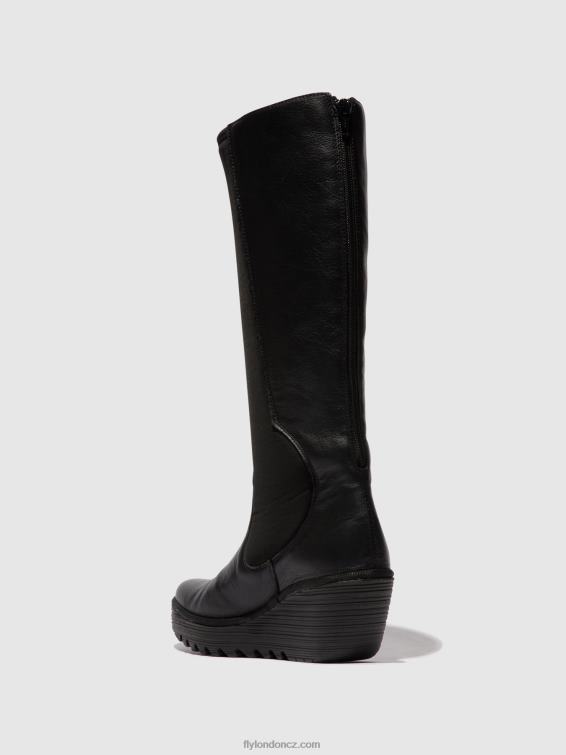Černá Fly London ženy boty na zip yoja401 2HX4R295