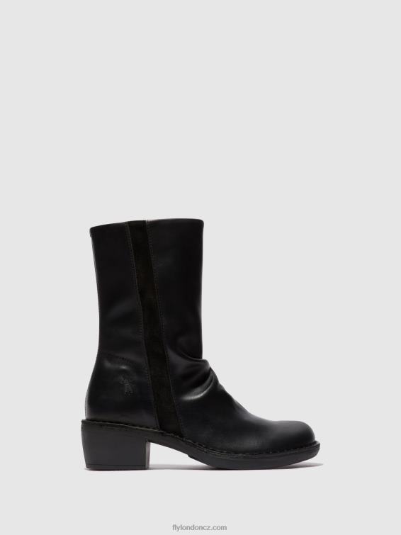 černá/černá Fly London ženy boty na zip mecy092 2HX4R299