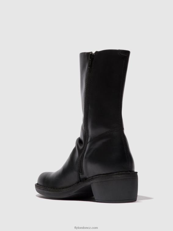 černá/černá Fly London ženy boty na zip mecy092 2HX4R299