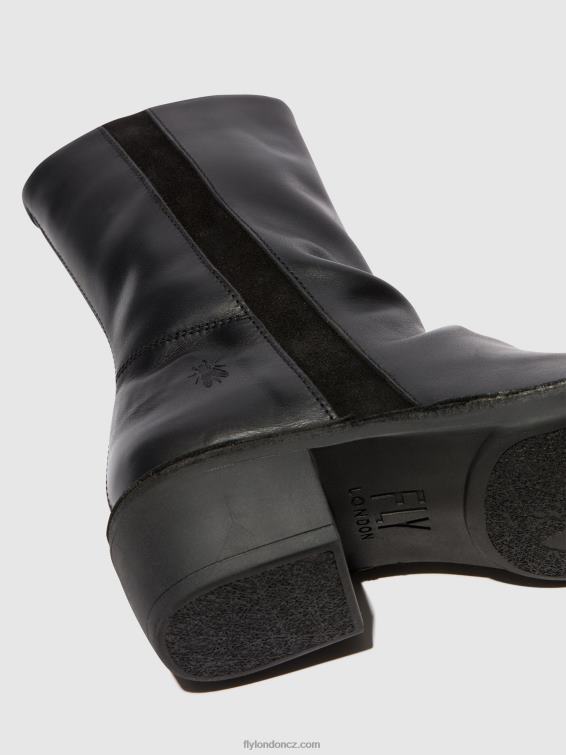 černá/černá Fly London ženy boty na zip mecy092 2HX4R299