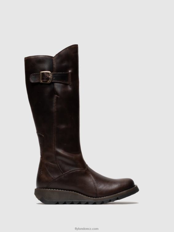hnědý Fly London ženy boty na zip mol 2 dk 2HX4R342