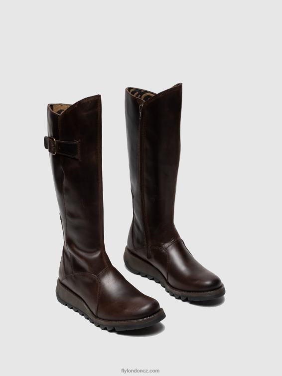 hnědý Fly London ženy boty na zip mol 2 dk 2HX4R342
