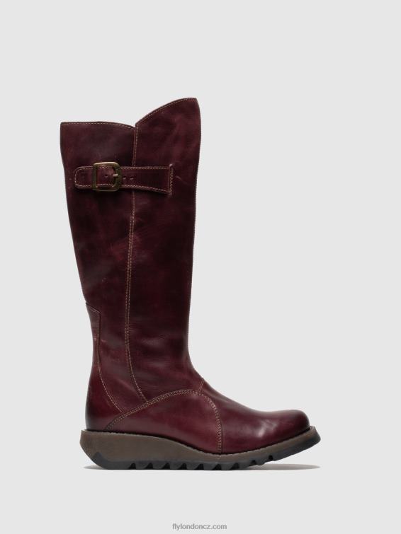kobereček fialový Fly London ženy boty na zip mol 2 2HX4R340