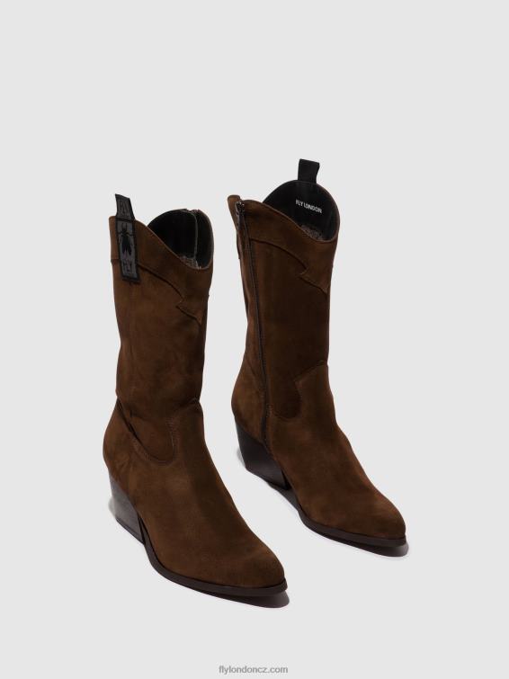 čokoláda Fly London ženy boty na zip teke906 2HX4R293
