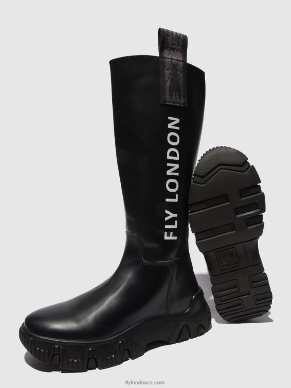 tunder černá Fly London ženy boty na zip febe886 2HX4R312