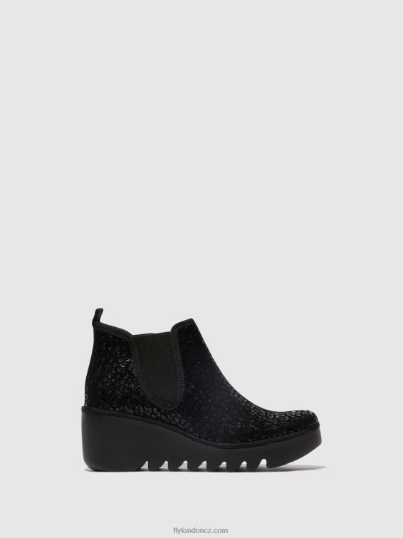 antracitové skvrny Fly London ženy chelsea kotníkové boty byne349 2HX4R149