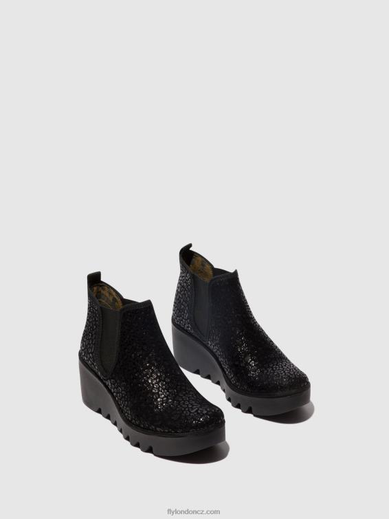 antracitové skvrny Fly London ženy chelsea kotníkové boty byne349 2HX4R149