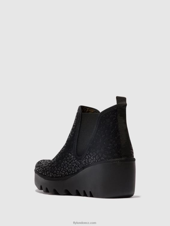antracitové skvrny Fly London ženy chelsea kotníkové boty byne349 2HX4R149