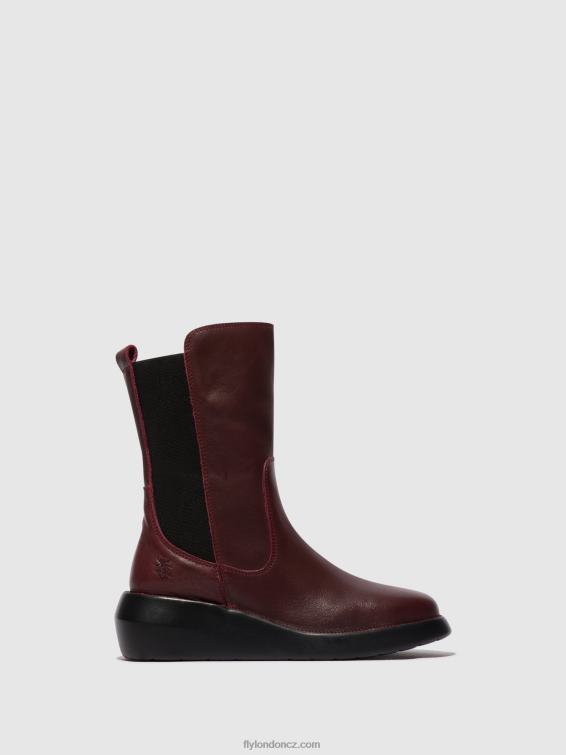 bordeaux Fly London ženy kotníkové boty na zip brin516 2HX4R64