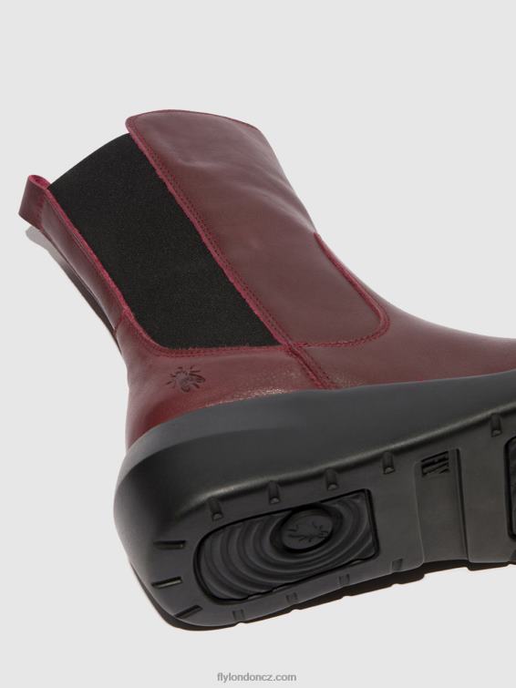 bordeaux Fly London ženy kotníkové boty na zip brin516 2HX4R64