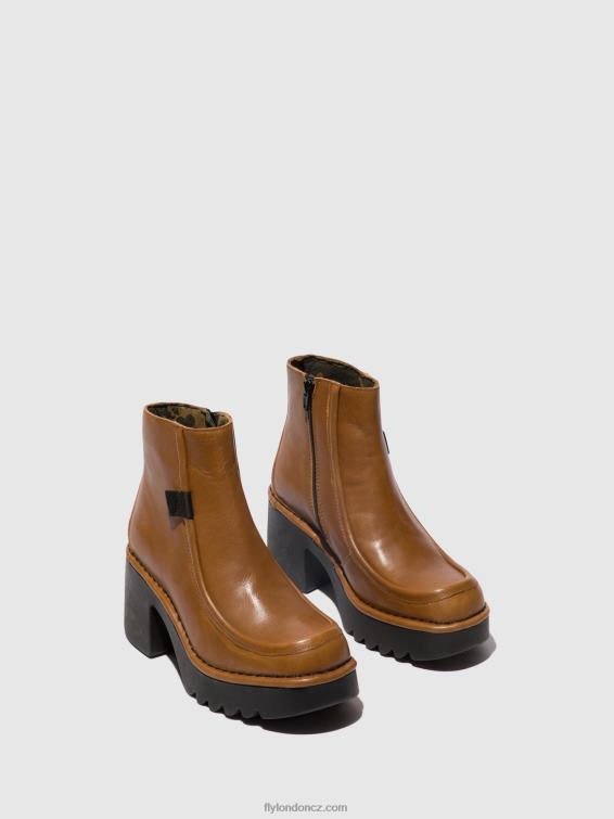 cuoio Fly London ženy kotníkové boty na zip mite249 2HX4R54