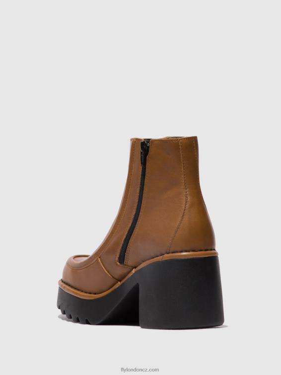 cuoio Fly London ženy kotníkové boty na zip mite249 2HX4R54