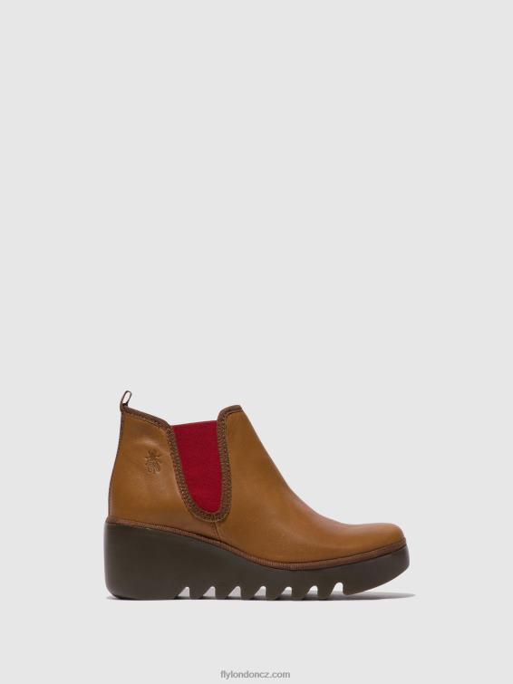 cuoio (červená elastická) Fly London ženy chelsea kotníkové boty byne349 2HX4R152