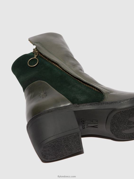 diesel/zelený les Fly London ženy kotníkové boty na zip mely074 2HX4R57