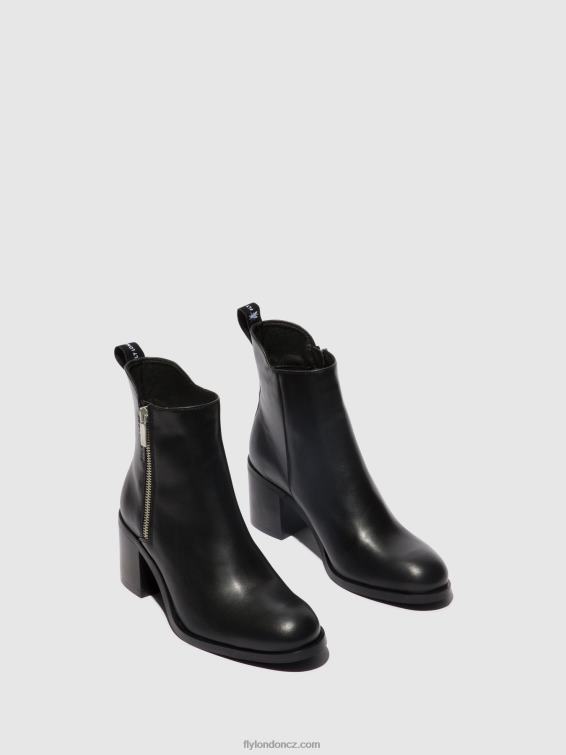Černá Fly London ženy kotníkové boty na zip ader912 2HX4R78