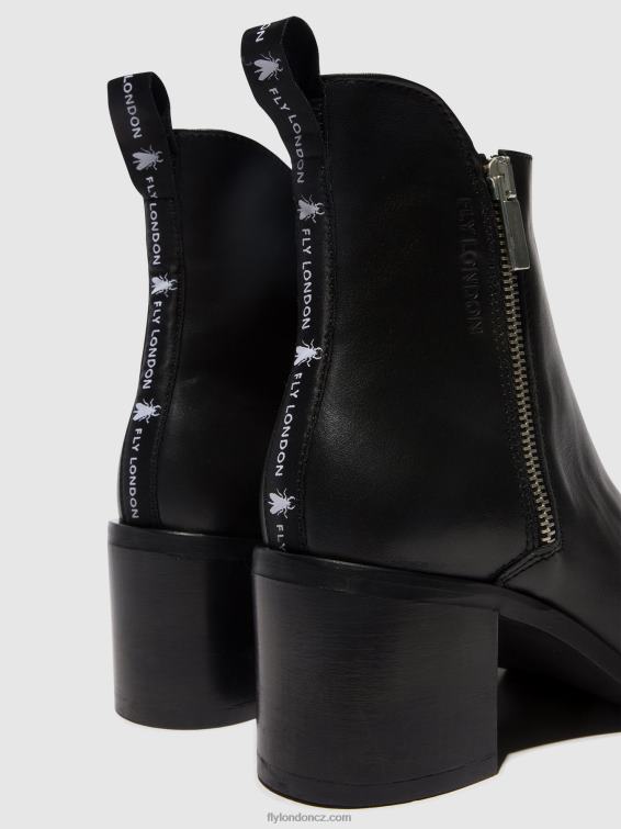 Černá Fly London ženy kotníkové boty na zip ader912 2HX4R78