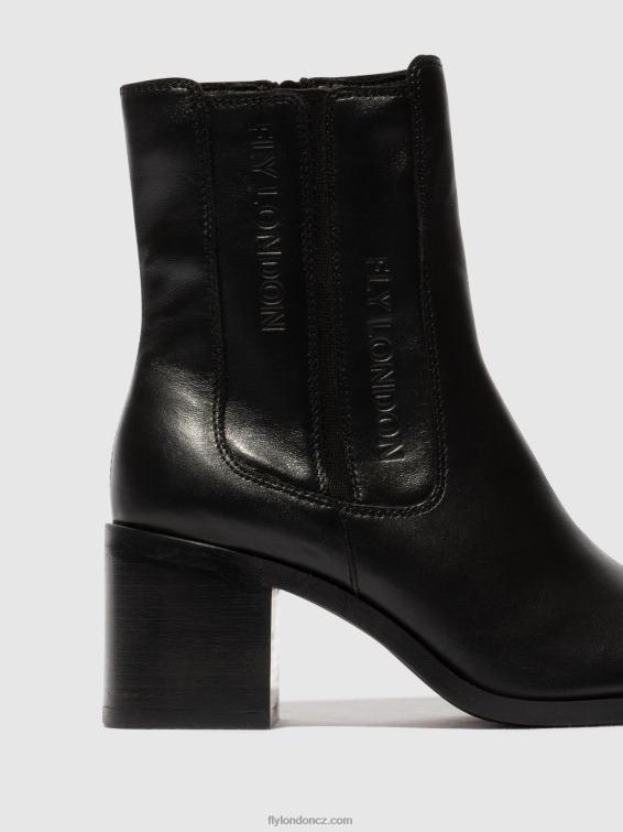 Černá Fly London ženy kotníkové boty na zip amel913 2HX4R70