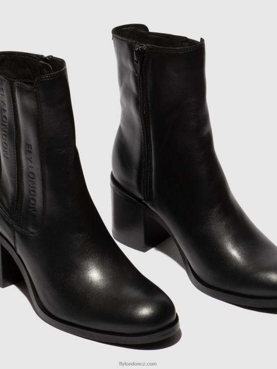 Černá Fly London ženy kotníkové boty na zip amel913 2HX4R70