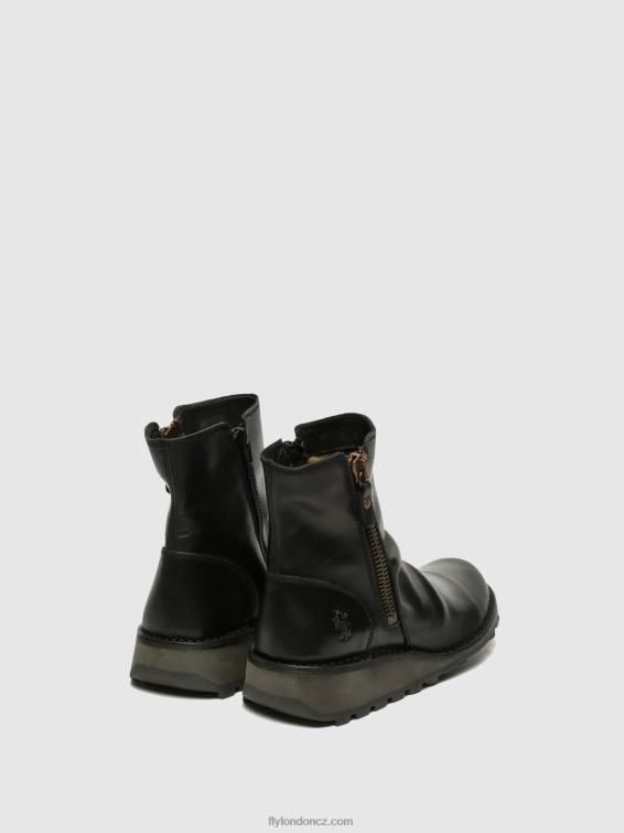 Černá Fly London ženy kotníkové boty na zip mon944 2HX4R269