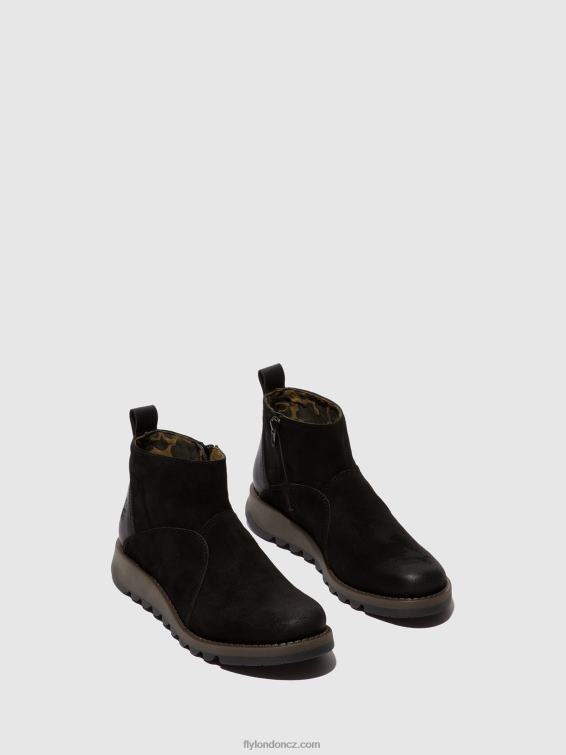 Černá Fly London ženy kotníkové boty na zip sely918 2HX4R45