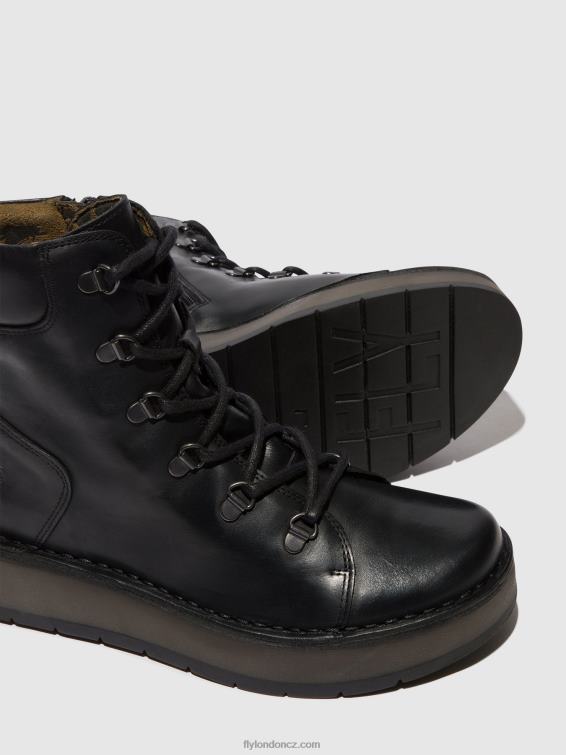 Černá Fly London ženy šněrovací kotníkové boty roxy094 2HX4R87