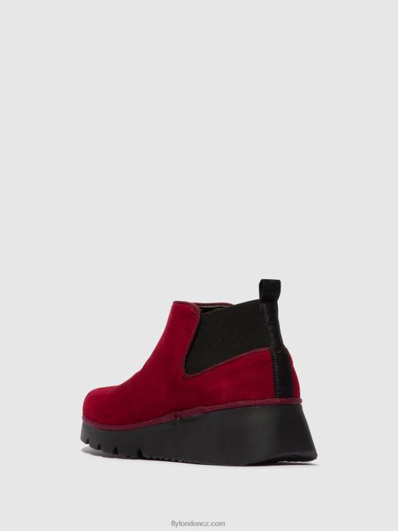 Červené Fly London ženy elastické kotníkové boty pada403 2HX4R111