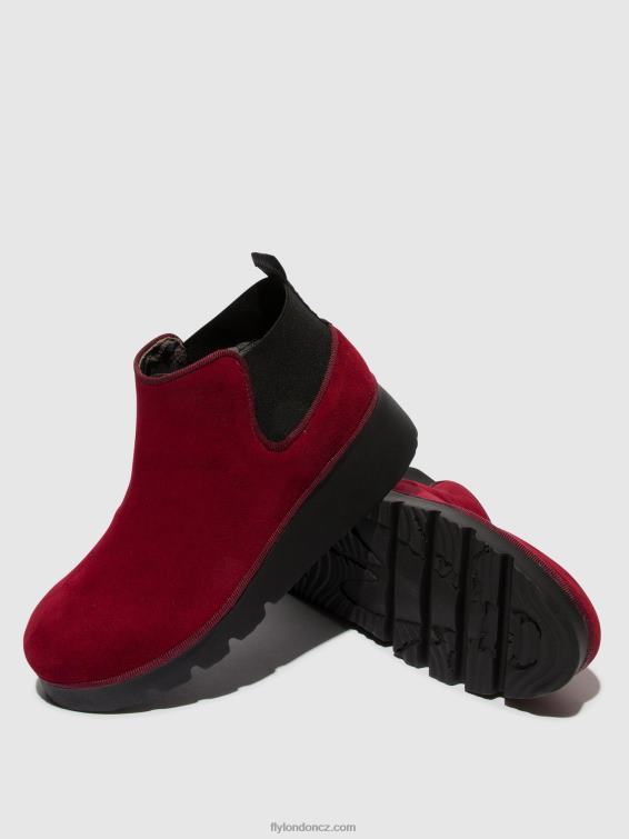 Červené Fly London ženy elastické kotníkové boty pada403 2HX4R111