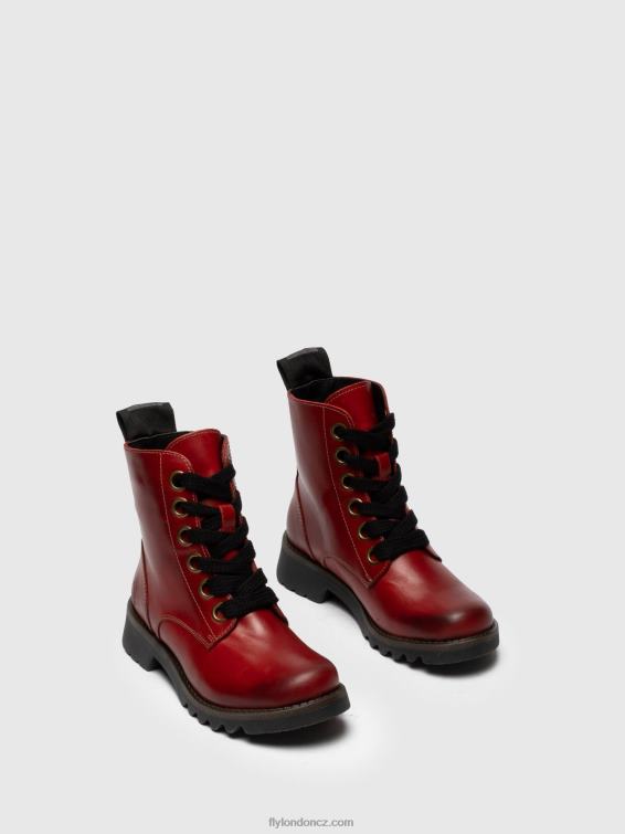 Červené Fly London ženy šněrovací kotníkové boty ragi539 2HX4R284