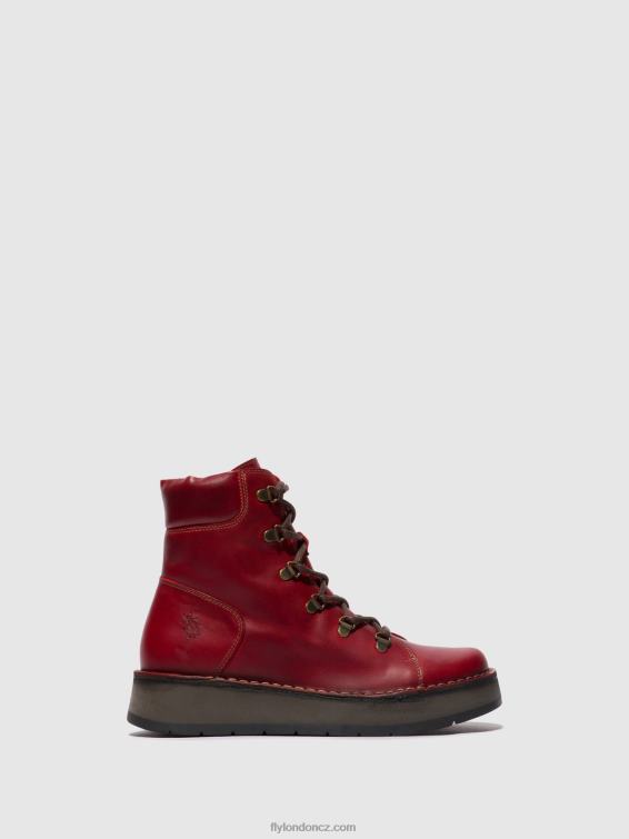 Červené Fly London ženy šněrovací kotníkové boty roxy094 2HX4R90
