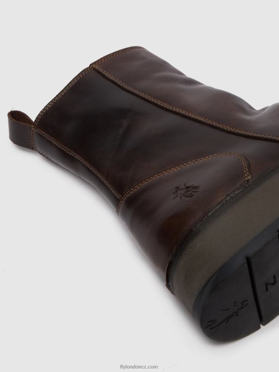 koberec dk. hnědý Fly London ženy kotníkové boty na zip reno053 2HX4R285