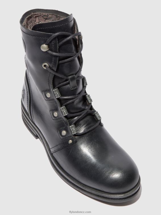 koberec černý Fly London ženy šněrovací kotníkové boty knot792 2HX4R197