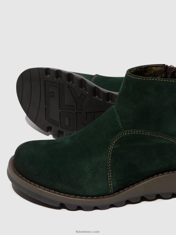 lesní zelená/diesel Fly London ženy kotníkové boty na zip sely918 2HX4R22