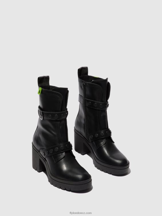 nausica černá Fly London ženy kotníkové boty na zip tama888 2HX4R160