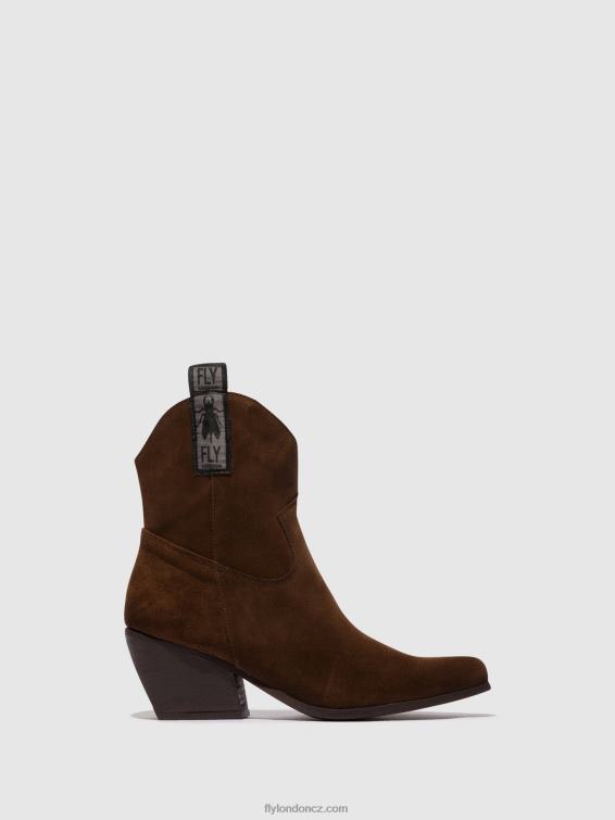 čokoláda Fly London ženy kotníkové boty na zip tabb905 2HX4R33