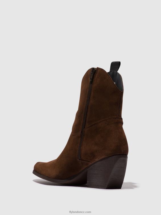 čokoláda Fly London ženy kotníkové boty na zip tabb905 2HX4R33